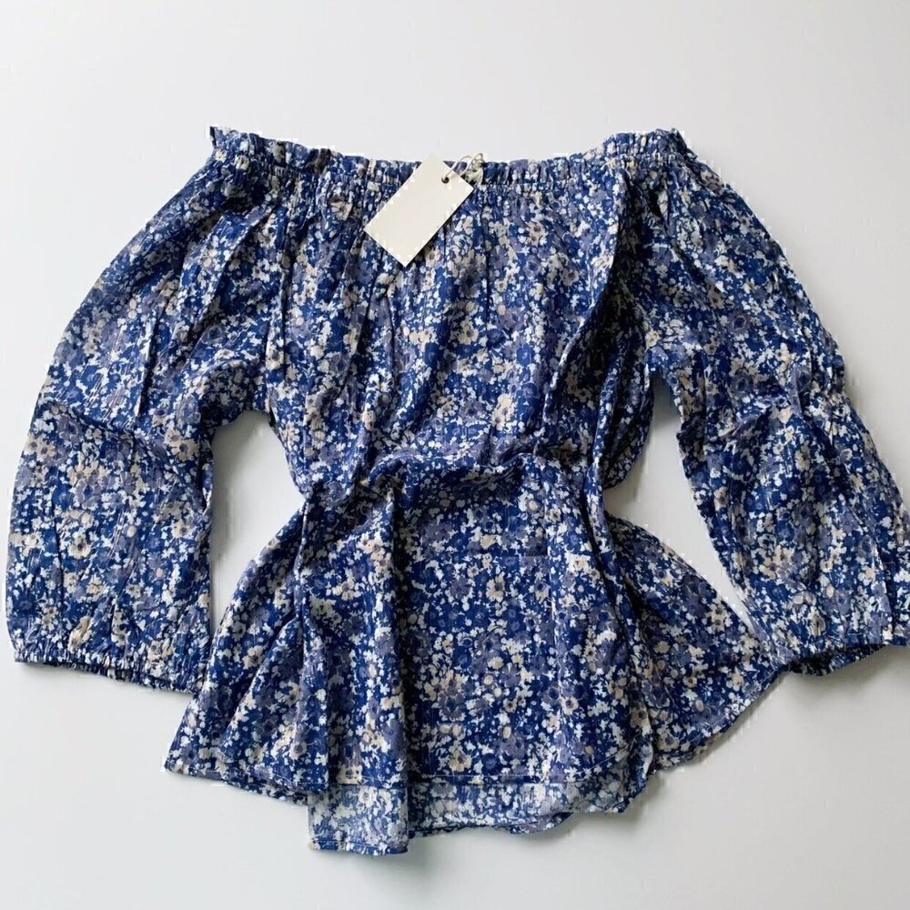 NEW Good Hart Women Canyon Floral Off-Shoulder Top , S Small